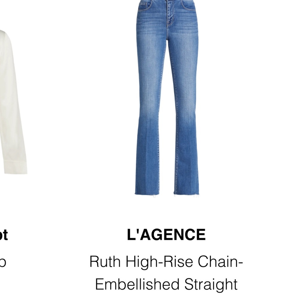 L'AGENCE Blue Straight Leg Jeans